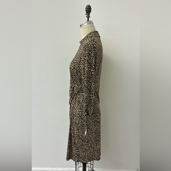 NWT Glamour Printed Cheetah Ring Wrap Dress - Picture 4 of 7